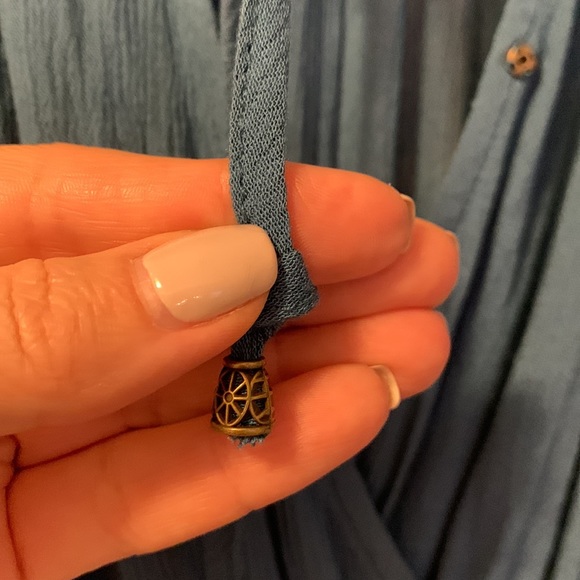 Heartloom summer dress. Small. Blue. Worn once. Cute dress/bathing suit cover. - Picture 4 of 7